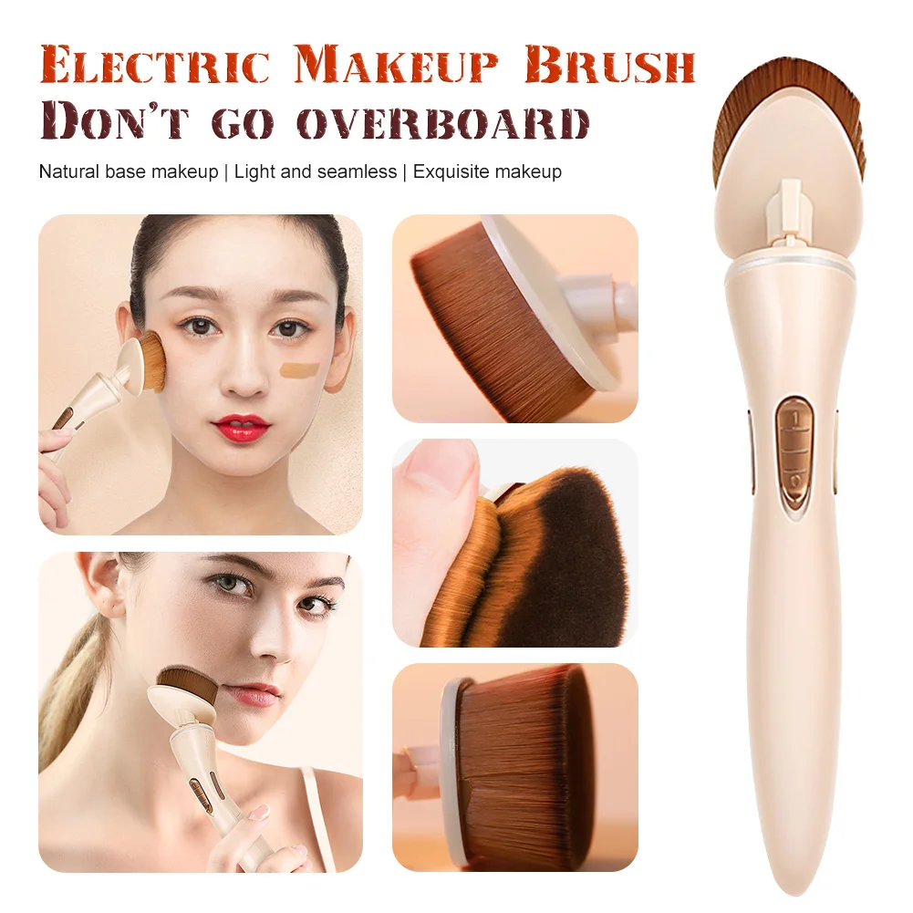 Electric Makeup Brush Rechargeable Flawless Foundation Powder Blending Blush Brush Soft Bristles Cosmetics Brush Makeup Tools
Electric Makeup Brush Rechargeable Flawless Foundation Powder Blending Blush Brush Soft Bristles Cosmetics Brush Makeup Tools