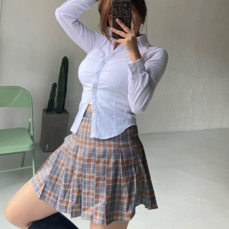 Deeptown Sexy White Blouse Women Basic Long Sleeve Slim Shirt Tunic Korean Fashion V-Neck Vintage Casual Corset Crop Top Y2k
Deeptown Sexy White Blouse Women Basic Long Sleeve Slim Shirt Tunic Korean Fashion V-Neck Vintage Casual Corset Crop Top Y2k