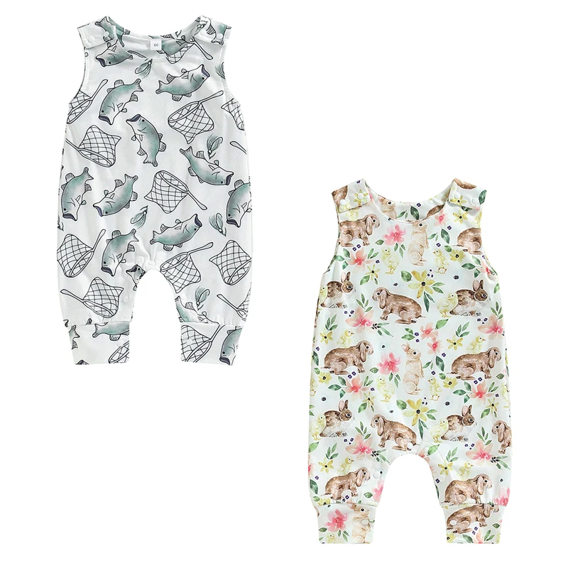 Infant Baby's Clothes Girls Boys Kids Romper Fish Print Sleeveless Crew Neck Snap Closure Jumpsuits Summer Newborn Bodysuits
Infant Baby's Clothes Girls Boys Kids Romper Fish Print Sleeveless Crew Neck Snap Closure Jumpsuits Summer Newborn Bodysuits