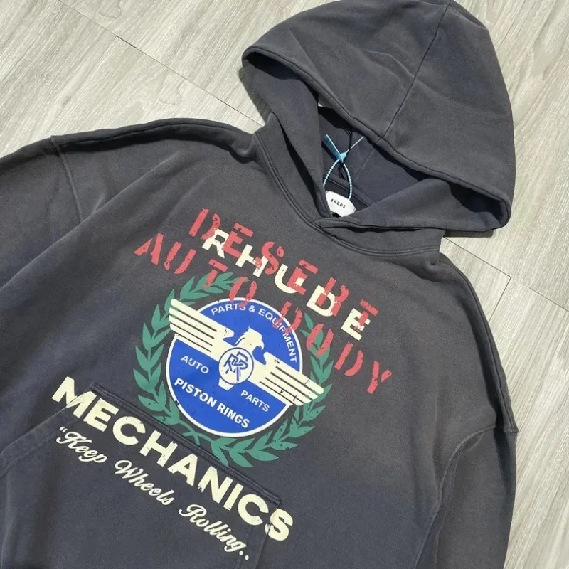 23ss Oversized RHUDE Men Hoodies 1:1 Top Quality Logo Printed Women Hooded Pullovers
23ss Oversized RHUDE Men Hoodies 1:1 Top Quality Logo Printed Women Hooded Pullovers