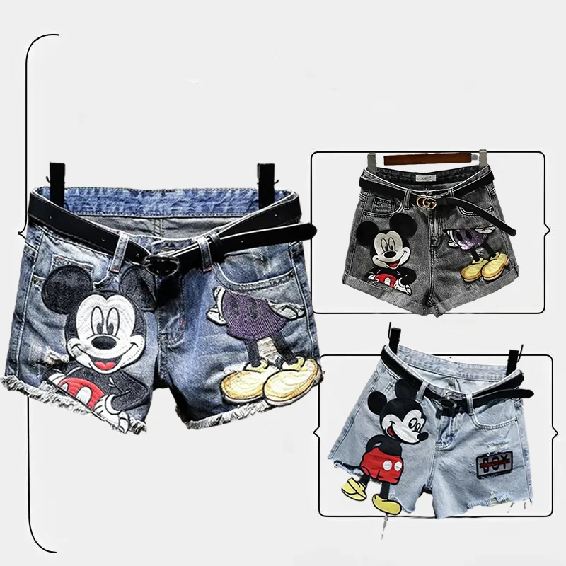 Kawaii's New Mickey Mouse Women's Denim Shorts Disney Mickeys Y2K Trendy Retro Loose Oversized Embroidered Denim Shorts Gift
Kawaii's New Mickey Mouse Women's Denim Shorts Disney Mickeys Y2K Trendy Retro Loose Oversized Embroidered Denim Shorts Gift