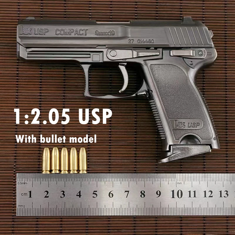 1PC NEW 1:2.05 Alloy Metal USP Miniature Model Gun Pistol Toy Detachable Cartridge Case Throwing Can Not Shoot Collection Gift
1PC NEW 1:2.05 Alloy Metal USP Miniature Model Gun Pistol Toy Detachable Cartridge Case Throwing Can Not Shoot Collection Gift