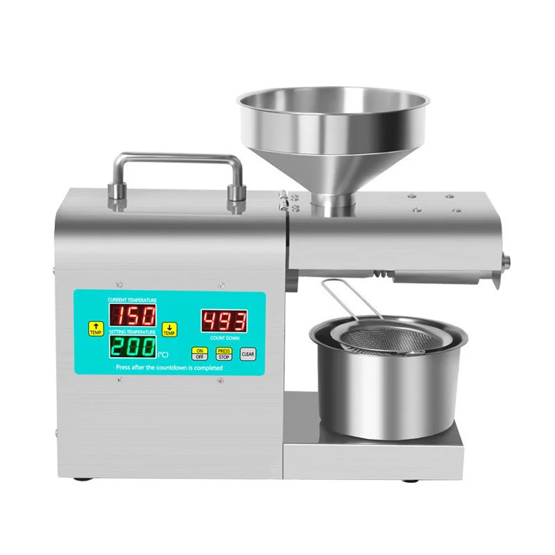 New Cold Hot Press Oil Press Intelligent Temperature Control Stainless Steel Oil Press Flax Seed Olive Kernel Coconut Meat
New Cold Hot Press Oil Press Intelligent Temperature Control Stainless Steel Oil Press Flax Seed Olive Kernel Coconut Meat