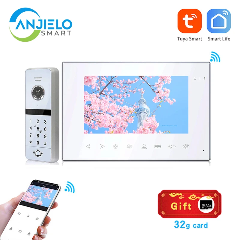 Tuya Smart Home 7 Inch Video Intercom Doorbell Camera Wifi Night Vision Interfone Residencial Videoportero Security Protection
Tuya Smart Home 7 Inch Video Intercom Doorbell Camera Wifi Night Vision Interfone Residencial Videoportero Security Protection