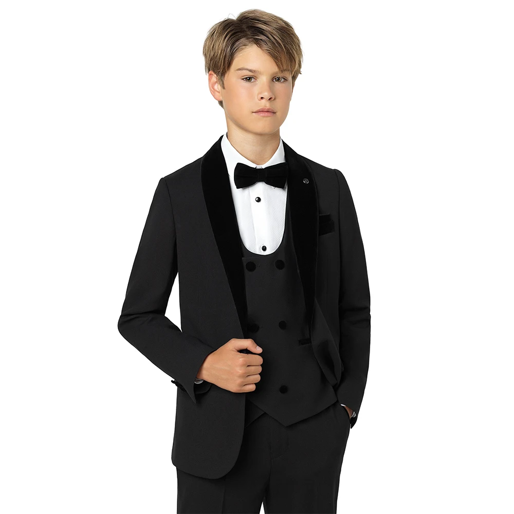 Boy's Three-piece Suit Kids Wedding Suits Set Blazer Vest Pants Shawl Lapel Elegant Tuxedo 3-16 Years Old Custom Child Suit
Boy's Three-piece Suit Kids Wedding Suits Set Blazer Vest Pants Shawl Lapel Elegant Tuxedo 3-16 Years Old Custom Child Suit
