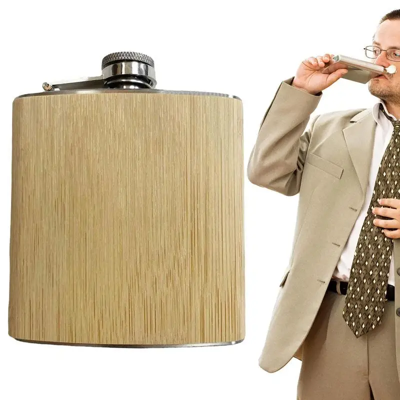 Flagon With Lid 6oz Wood Grain Stainless Steel Flagon Small Drinking Bottle With Lid For Travel Elegant Flagon For Daily Life
Flagon With Lid 6oz Wood Grain Stainless Steel Flagon Small Drinking Bottle With Lid For Travel Elegant Flagon For Daily Life