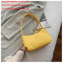 Soft PU Leather Women Purple Underarm Bag Retro Solid Color Ladies Handbags Fashion Design Girls Small Shoulder Bags