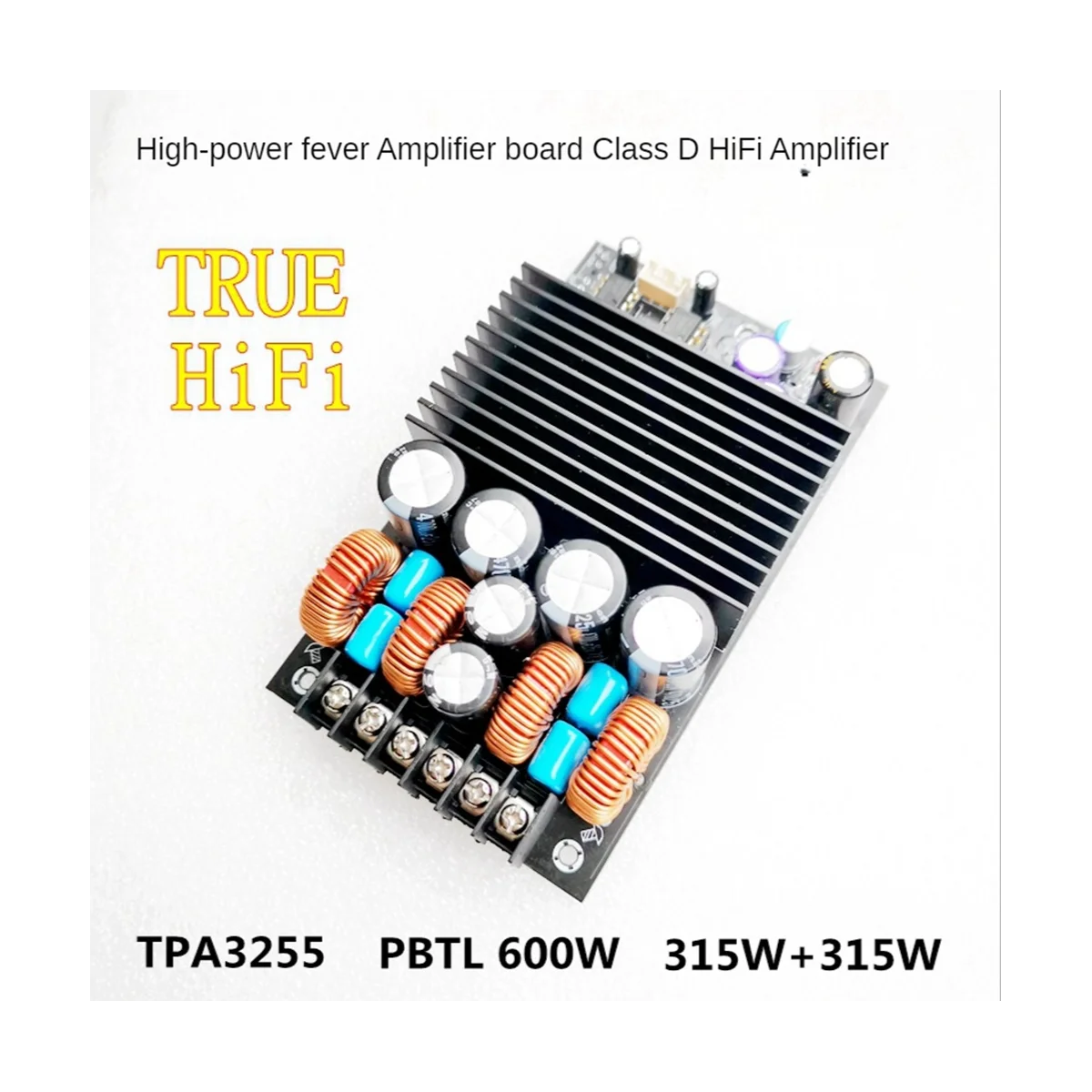 TPA3255 Fever HIFI Digital Amplifier Board 315W+315W 2.0 Channel Stereo PBTL 600W Class D HIFI Amplifier
TPA3255 Fever HIFI Digital Amplifier Board 315W+315W 2.0 Channel Stereo PBTL 600W Class D HIFI Amplifier