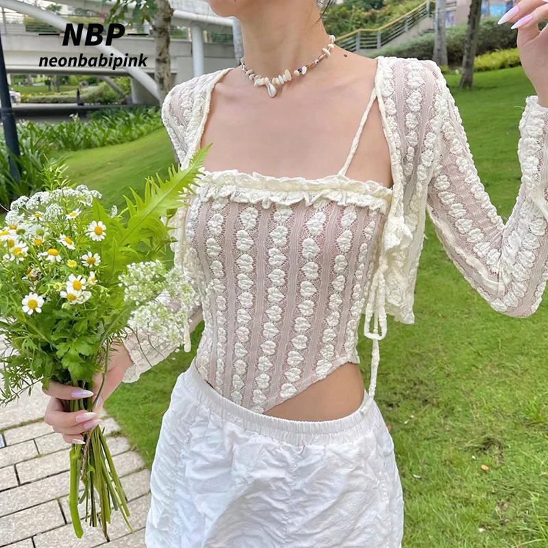 NEONBABIPINK Y2k Fairy Core Lace Cami and Long Sleeve Crop Top Cardigan 2 Piece Set Cottagecore Vintage Clothes N71-CI19
NEONBABIPINK Y2k Fairy Core Lace Cami and Long Sleeve Crop Top Cardigan 2 Piece Set Cottagecore Vintage Clothes N71-CI19