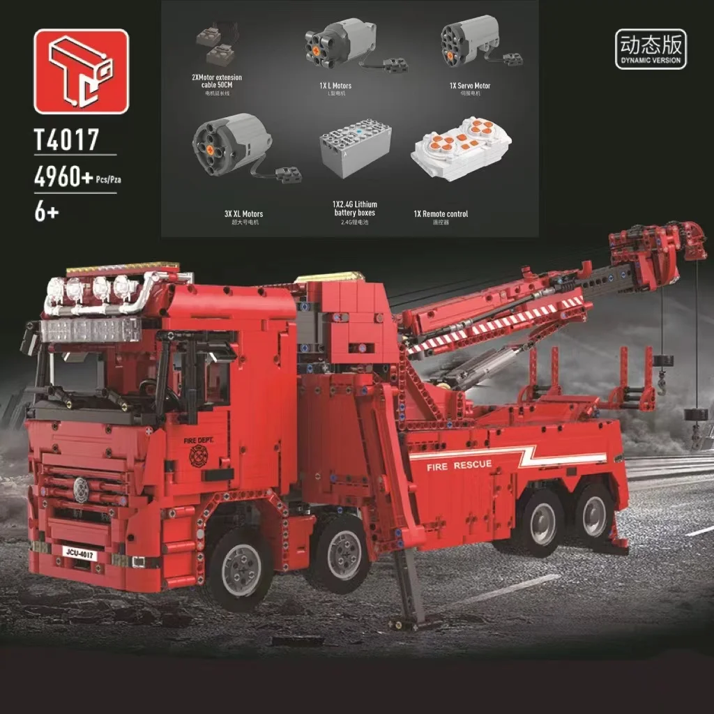 Creative Expert High-tech Fire Rescue Vehicle RC Engineering Car Moc Bricks Technical Model Building Blocks ToysT4017 4960PCS
Creative Expert High-tech Fire Rescue Vehicle RC Engineering Car Moc Bricks Technical Model Building Blocks ToysT4017 4960PCS