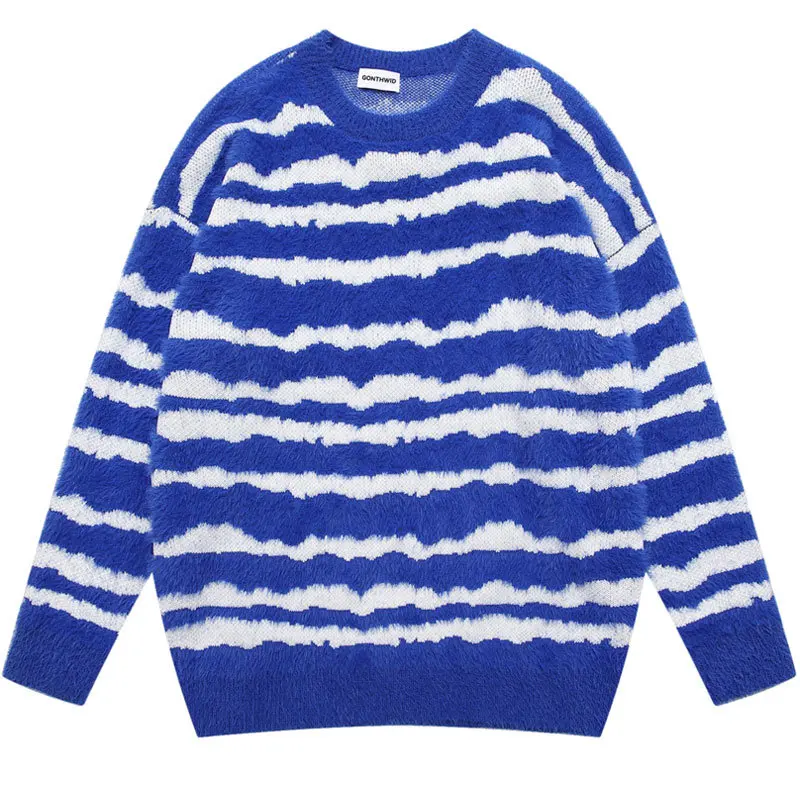 Autumn Winter Knitted Mohair Striped Sweater Men Women Casual Loose Jumpers Sweaters 2022 Harajuku Fashion Pullover Korean Teens
Autumn Winter Knitted Mohair Striped Sweater Men Women Casual Loose Jumpers Sweaters 2022 Harajuku Fashion Pullover Korean Teens