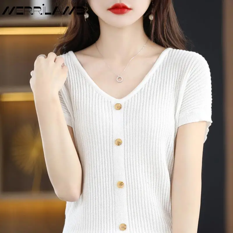 100% Pure Cotton Short Sleeve T-Shirts 2022 Summer Women Office Lady V-Neck Knitted Tops Fashion Skinny Solid Color Tees Woman
100% Pure Cotton Short Sleeve T-Shirts 2022 Summer Women Office Lady V-Neck Knitted Tops Fashion Skinny Solid Color Tees Woman