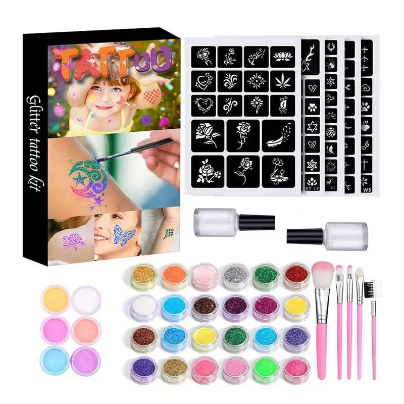 Glitter Temporary Decals Kit Adults Kids Arts Glitter Make Up Kit Body Nail Art Glow In Dark Decal Body Glitter Festival Party
Glitter Temporary Decals Kit Adults Kids Arts Glitter Make Up Kit Body Nail Art Glow In Dark Decal Body Glitter Festival Party