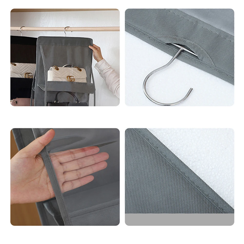 Durable Storage Bags Hanging Type 35x35x90cm 6 Pockets Foldable For Wardrobe Closet Handbag Household Supplies
Durable Storage Bags Hanging Type 35x35x90cm 6 Pockets Foldable For Wardrobe Closet Handbag Household Supplies