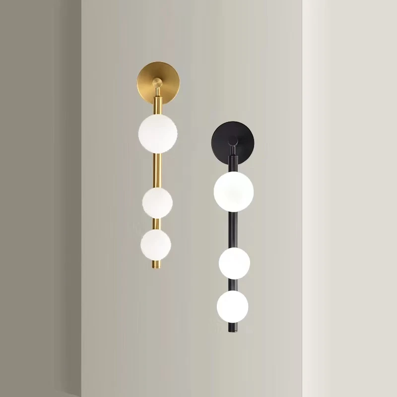 White Glass Ball LED Wall Lights For Living Room Coffee Shop Bedroom Golden Black Metal Wall Sconce Mirror light 
White Glass Ball LED Wall Lights For Living Room Coffee Shop Bedroom Golden Black Metal Wall Sconce Mirror light