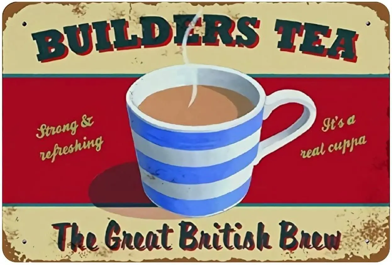 Builders Tea Metal Tin Sign, Vintage Plaque Poster Garage Bar Home Wall Decor 8 X 12 Inches
Builders Tea Metal Tin Sign, Vintage Plaque Poster Garage Bar Home Wall Decor 8 X 12 Inches