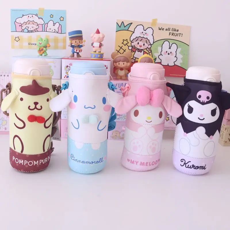 Kawaii Sanrios Series Anime My Melody Kuromi Cinnamoroll Cartoon Cute Messenger Thermos Cup Girl Heart Anti-Fall Water Cup
Kawaii Sanrios Series Anime My Melody Kuromi Cinnamoroll Cartoon Cute Messenger Thermos Cup Girl Heart Anti-Fall Water Cup