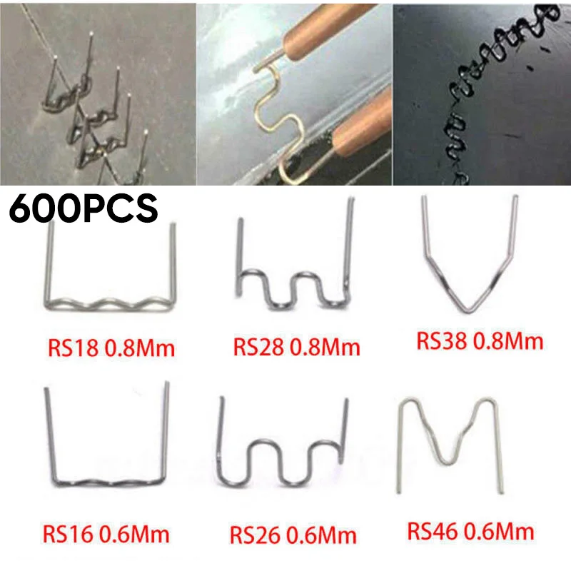 600 PCS/Set 0.6mm/0.8mm Hot Stapler Wave Staples For Car Bumper Welding Nails Standard Pre-Cut Repair Kit Soldering Tools
600 PCS/Set 0.6mm/0.8mm Hot Stapler Wave Staples For Car Bumper Welding Nails Standard Pre-Cut Repair Kit Soldering Tools