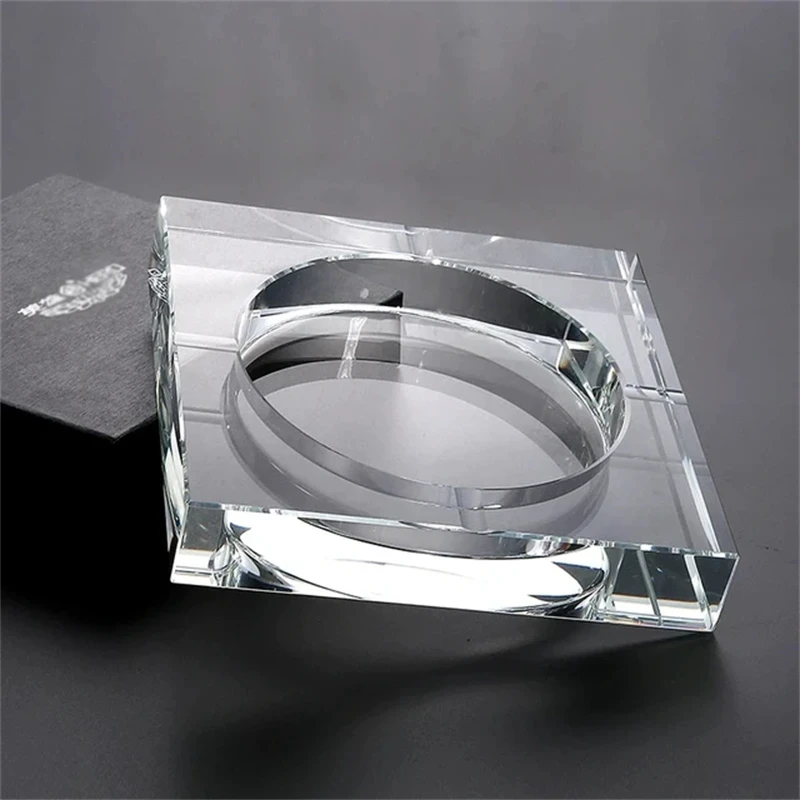 130mm Square Crystal Glass Ashtray Holder Outdoors Indoors Cigarette Ashtray Ash Holder Case Smoking Acecessories Desk Decor
130mm Square Crystal Glass Ashtray Holder Outdoors Indoors Cigarette Ashtray Ash Holder Case Smoking Acecessories Desk Decor