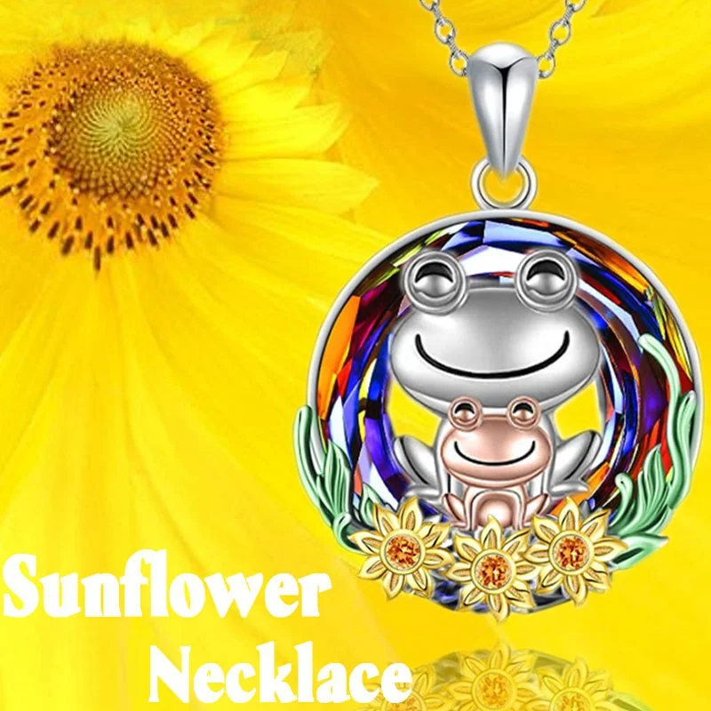 Frog Mother and Child Necklace for Woman Animal Sun Flower Pendant Jewelry Birthday Gift for Sister Daughter Ladies Girl
Frog Mother and Child Necklace for Woman Animal Sun Flower Pendant Jewelry Birthday Gift for Sister Daughter Ladies Girl