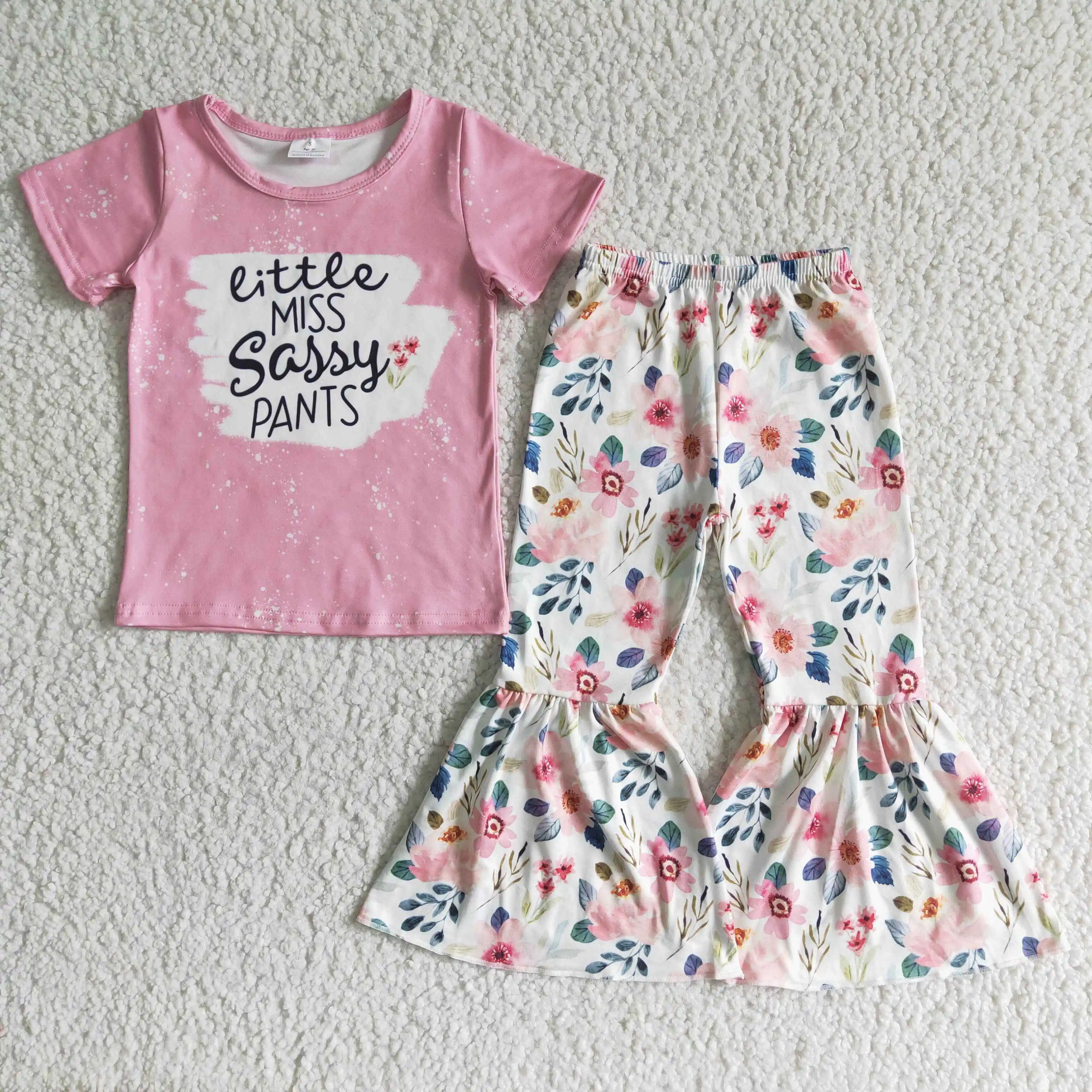 Baby Girls Spring Clothes Suits Sweet Sassy Pink Floral T-shirt Tops Bell Bottoms Pants Outfits Kids Toddlers Casual 2Pieces
Baby Girls Spring Clothes Suits Sweet Sassy Pink Floral T-shirt Tops Bell Bottoms Pants Outfits Kids Toddlers Casual 2Pieces