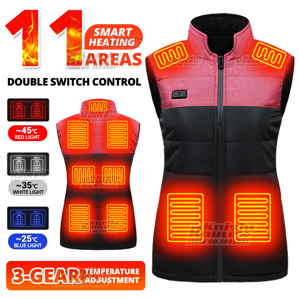 11 Areas Self Heating Vest Winter Heating Jackets Heated Vest Ski Moto Motorcycle Jacket Thermal Hiking Clothing Women Rose Red
11 Areas Self Heating Vest Winter Heating Jackets Heated Vest Ski Moto Motorcycle Jacket Thermal Hiking Clothing Women Rose Red