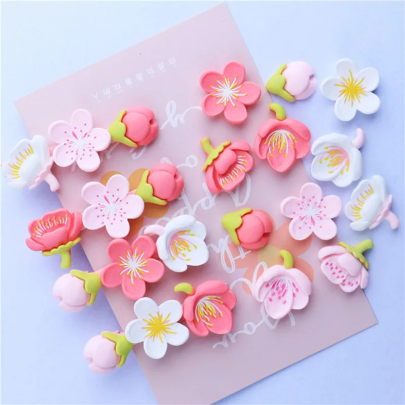 Simulation Cherry Blossom Resin Decoration Crafts Kawaii Flatback Flowers Cabochon Scrapbook DIY Accessories Headwear Decoration 
Simulation Cherry Blossom Resin Decoration Crafts Kawaii Flatback Flowers Cabochon Scrapbook DIY Accessories Headwear Decoration