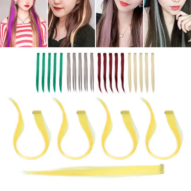 5pcs Colorful Long Straight Women High-Temperature Synthetic Clip In Hair Extension Hairpiece Bright Color 21.65inch for Cosplay
5pcs Colorful Long Straight Women High-Temperature Synthetic Clip In Hair Extension Hairpiece Bright Color 21.65inch for Cosplay