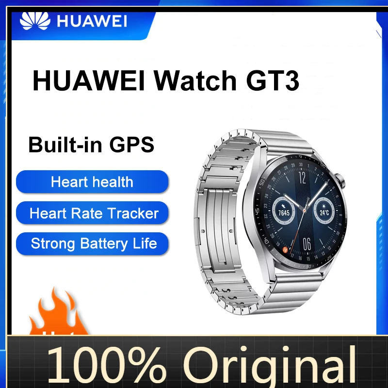 New HUAWEI WATCH GT 3 Smart Watch All-Day SpO2 Monitoring Battery Life Wireless Charging Accurate Heart Rate Monitoring GT 3 GPS
New HUAWEI WATCH GT 3 Smart Watch All-Day SpO2 Monitoring Battery Life Wireless Charging Accurate Heart Rate Monitoring GT 3 GPS