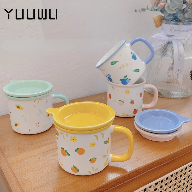 450ML Small Fresh Ceramic Mug Japanese Cartoon Design Coffee Cup with Lid Student Milk Breakfast Cup Tazas De Café
450ML Small Fresh Ceramic Mug Japanese Cartoon Design Coffee Cup with Lid Student Milk Breakfast Cup Tazas De Café