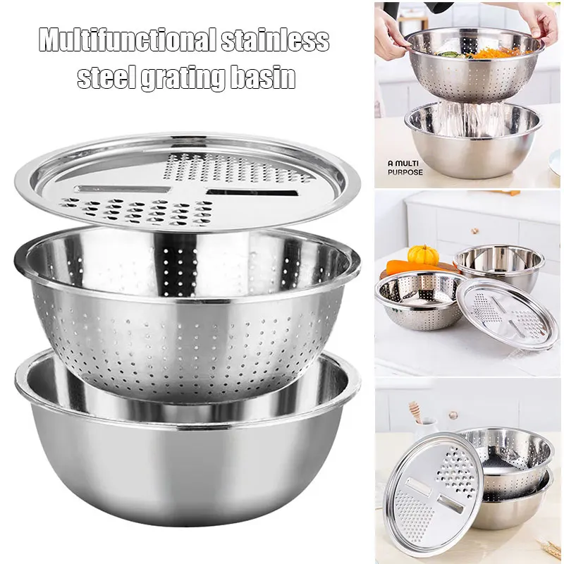 Multifunctional Stainless Steel Basin Drain Basket Vegetable Cutter Set Kitchen Kitchen Vj-drop
Multifunctional Stainless Steel Basin Drain Basket Vegetable Cutter Set Kitchen Kitchen Vj-drop