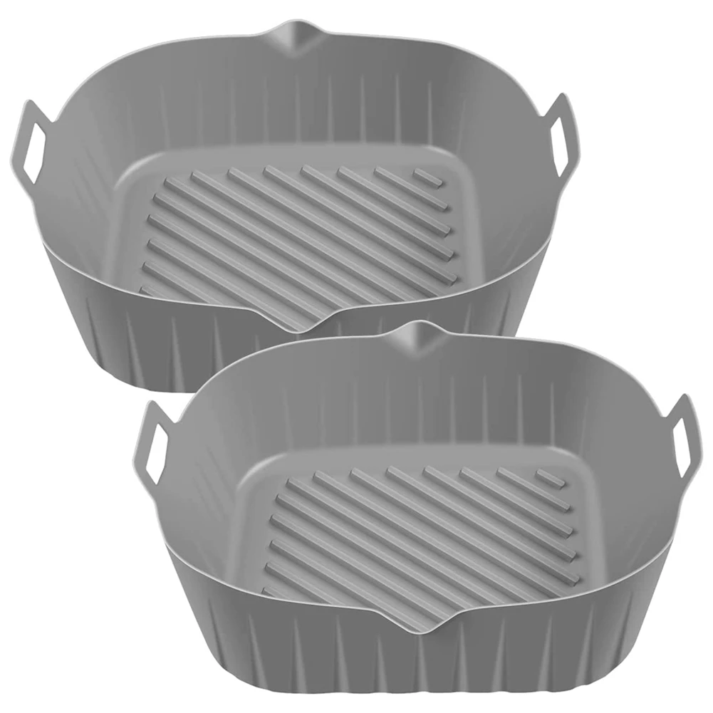 Силиконовая фритюрница с ручкой, многоразовые вкладыши для фритюрницы 8,6 дюйма, термостойкая антипригарная корзина для фритюрницы, серая
Силиконовая фритюрница с ручкой, многоразовые вкладыши для фритюрницы 8,6 дюйма, термостойкая антипригарная корзина для фритюрницы, серая