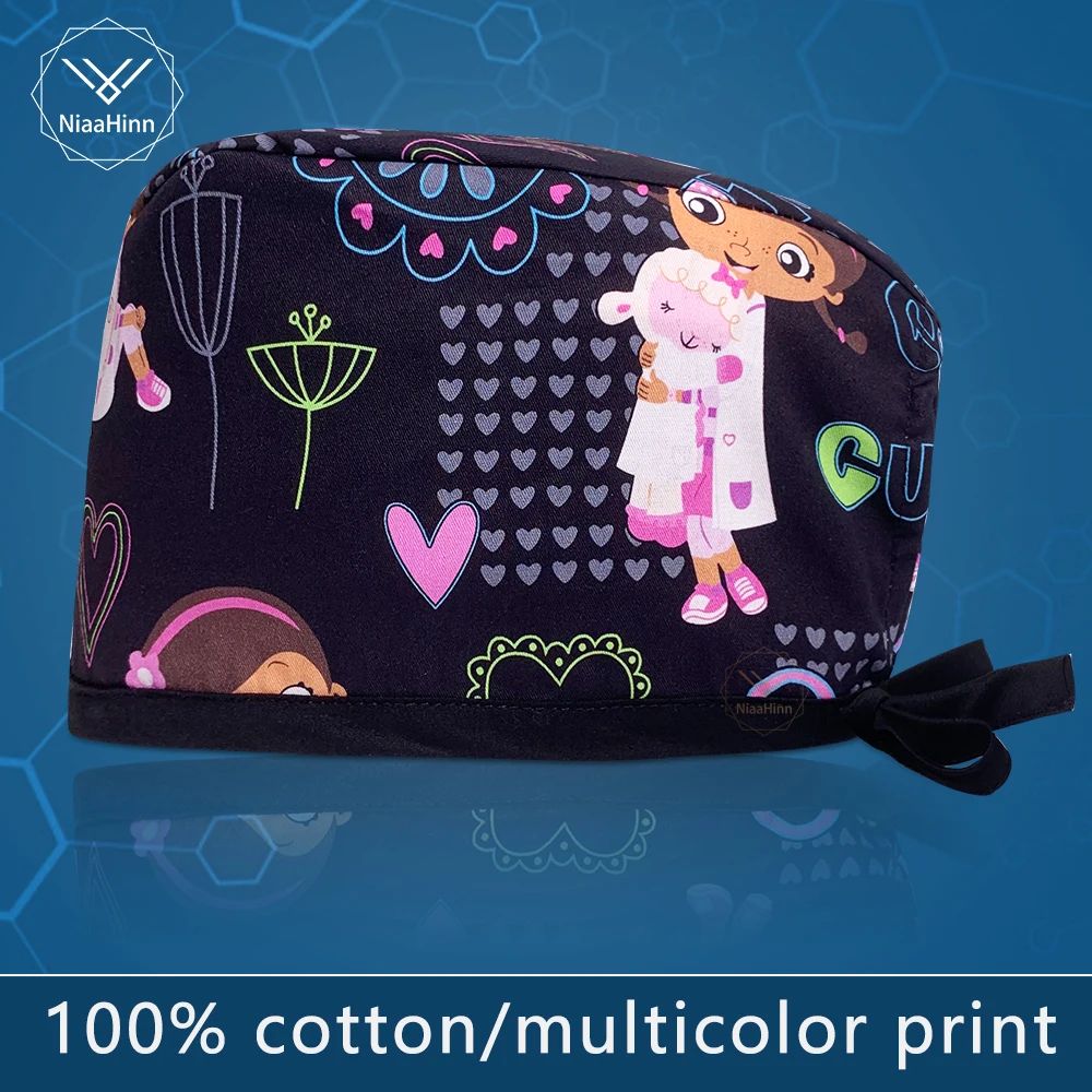 Beauty Agency 100% Cotton High Quality Cartoon Print Scrub Hat Beautician Cute Hat Spa Lab Men and Women Scrub Caps Wholesale
Beauty Agency 100% Cotton High Quality Cartoon Print Scrub Hat Beautician Cute Hat Spa Lab Men and Women Scrub Caps Wholesale