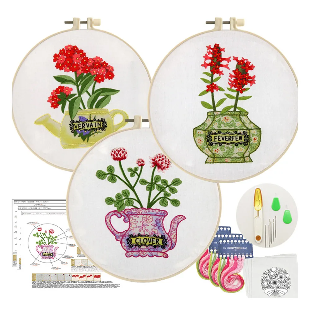 Flower Pattern Embroidery Kit DIY Cross Stitch Set for Beginner Flowers Pattern Printed Sewing Art Craft Painting Home Decor
Flower Pattern Embroidery Kit DIY Cross Stitch Set for Beginner Flowers Pattern Printed Sewing Art Craft Painting Home Decor