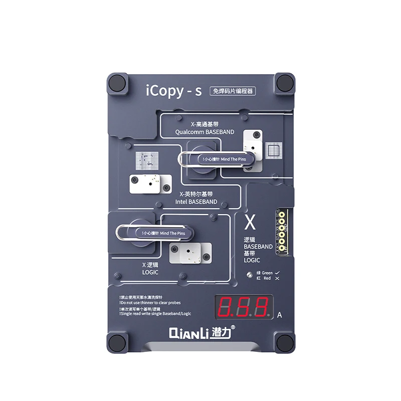 Qianli iCopy-s 4 in1 Logic Baseband EEPROM Programming for Phone 6-XSMax Non-removal Double-sided Chip Test Stand Double-sided
Qianli iCopy-s 4 in1 Logic Baseband EEPROM Programming for Phone 6-XSMax Non-removal Double-sided Chip Test Stand Double-sided