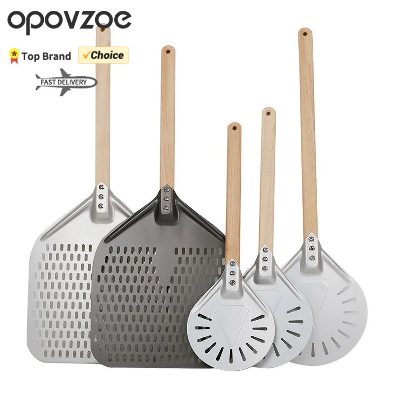 Premium Aluminum Pizza Shovel Peel Lifter Tools Non Slip Wooden Handle Cake Bread Paddle Cheese Cutter Baking Turner Accessorie
Premium Aluminum Pizza Shovel Peel Lifter Tools Non Slip Wooden Handle Cake Bread Paddle Cheese Cutter Baking Turner Accessorie