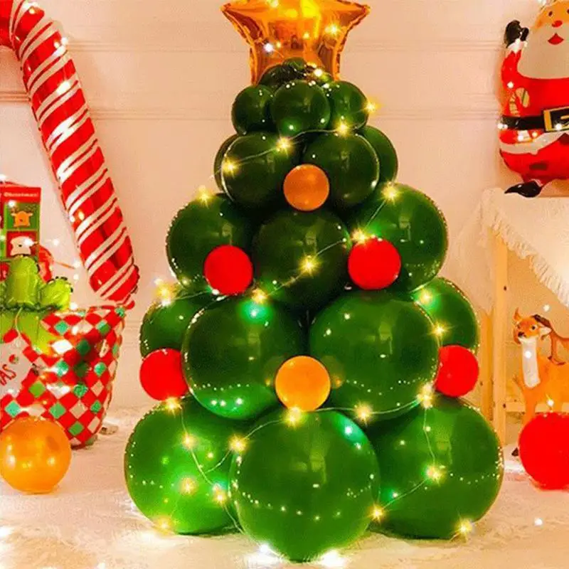 

Рождественские воздушные шары, гирлянда, Детские шары в виде рождественской елки для рождественской вечеринки, украшения, надувные рождественские латексные шары