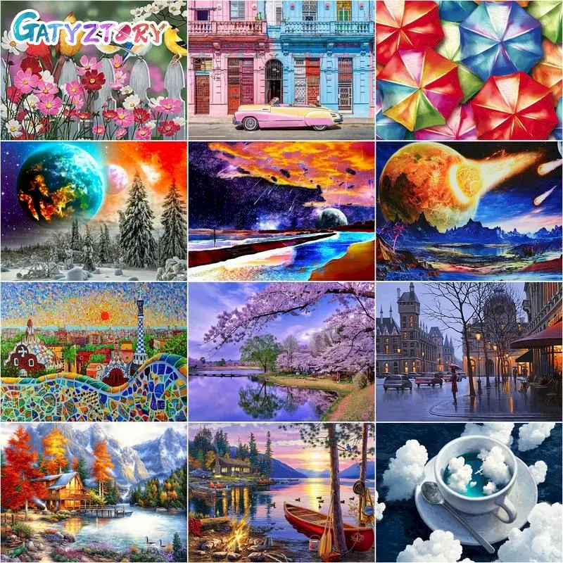GATYZTORY 60x75CM Frame Painting By Numbers Landscape Handmade Number Painting For Home Decor ON Canvas Painting For Wall Art
GATYZTORY 60x75CM Frame Painting By Numbers Landscape Handmade Number Painting For Home Decor ON Canvas Painting For Wall Art