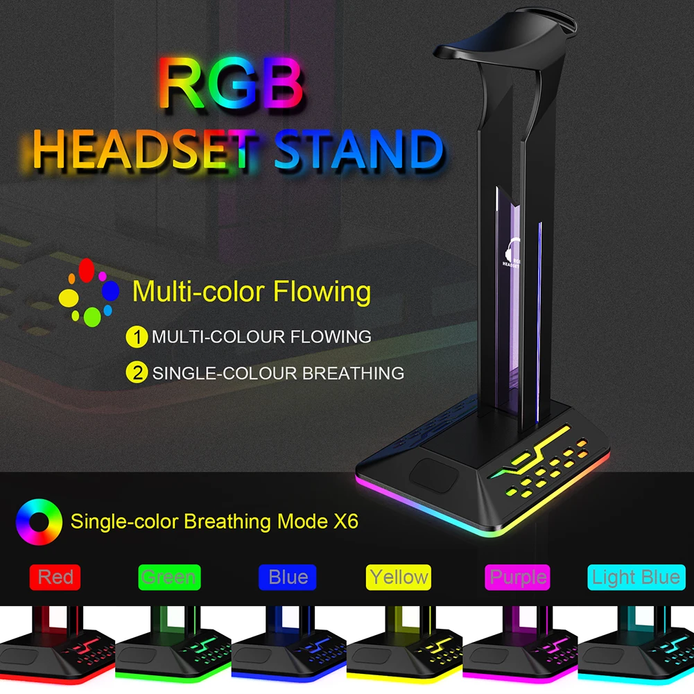 Стойка-держатель для наушников RGB, 6 монохромных режимов, подставка для игровой гарнитуры с разъемом Type-C на USB, аксессуары для ноутбука и ПК
Стойка-держатель для наушников RGB, 6 монохромных режимов, подставка для игровой гарнитуры с разъемом Type-C на USB, аксессуары для ноутбука и ПК