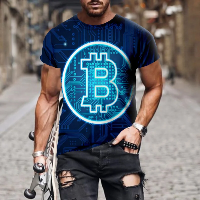 Men's New T-Shirt 3D Printed Bitcoin Graphic Short Sleeve Summer Street Fashion Style O Neck Top
Men's New T-Shirt 3D Printed Bitcoin Graphic Short Sleeve Summer Street Fashion Style O Neck Top