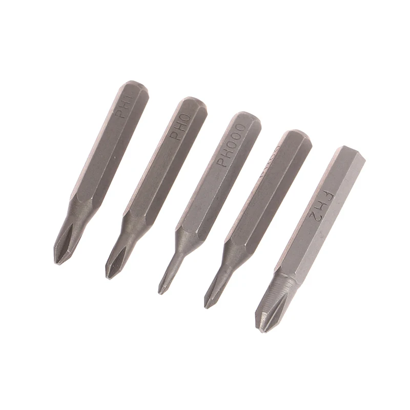 5Pcs H4×28mm Cross Screwdriver Bits PH0000 PH000 PH00 PH0 PH1 PH2 4mm Hex Shank Professional Screwdriver Set Tools
5Pcs H4×28mm Cross Screwdriver Bits PH0000 PH000 PH00 PH0 PH1 PH2 4mm Hex Shank Professional Screwdriver Set Tools