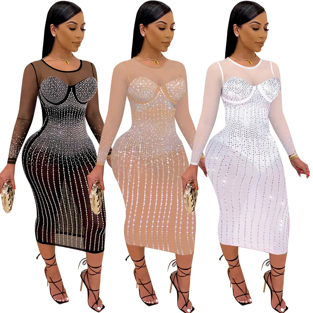 Women Sexy Arrival Fashion Design Dress Solid Sequins O-neck Celebrity Party Maxi Dress Vestidos Elegantes Para Mujer Robe Femme
Women Sexy Arrival Fashion Design Dress Solid Sequins O-neck Celebrity Party Maxi Dress Vestidos Elegantes Para Mujer Robe Femme