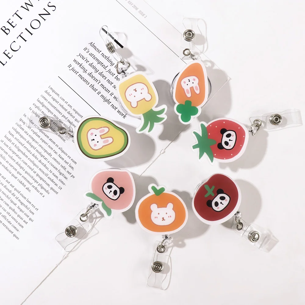 Candy Color Cartoon Fruit Avocado Acrylic Retractable Badge Reel Nurse Doctor Student Exhibition ID Card Clips Badge Holder
Candy Color Cartoon Fruit Avocado Acrylic Retractable Badge Reel Nurse Doctor Student Exhibition ID Card Clips Badge Holder