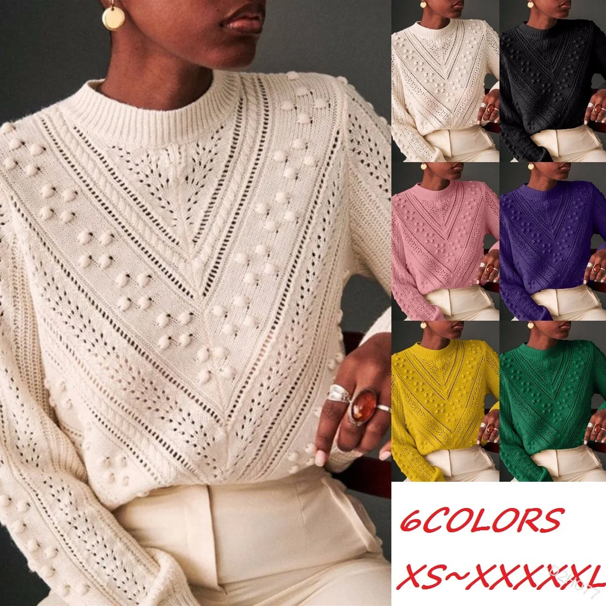2022 Spring Summer New Women's Solid Color Round Neck Long Sleeve Casual Top Knitwear Pullover Fashion Sweater
2022 Spring Summer New Women's Solid Color Round Neck Long Sleeve Casual Top Knitwear Pullover Fashion Sweater