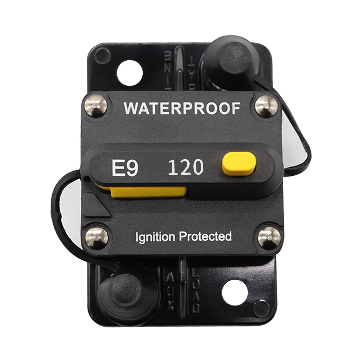 48V Fuse Reset Car Auto 120A AMP Amplifier Circuit Breaker Dual Waterproof For Vehicles Ships Boat (Black)
48V Fuse Reset Car Auto 120A AMP Amplifier Circuit Breaker Dual Waterproof For Vehicles Ships Boat (Black)