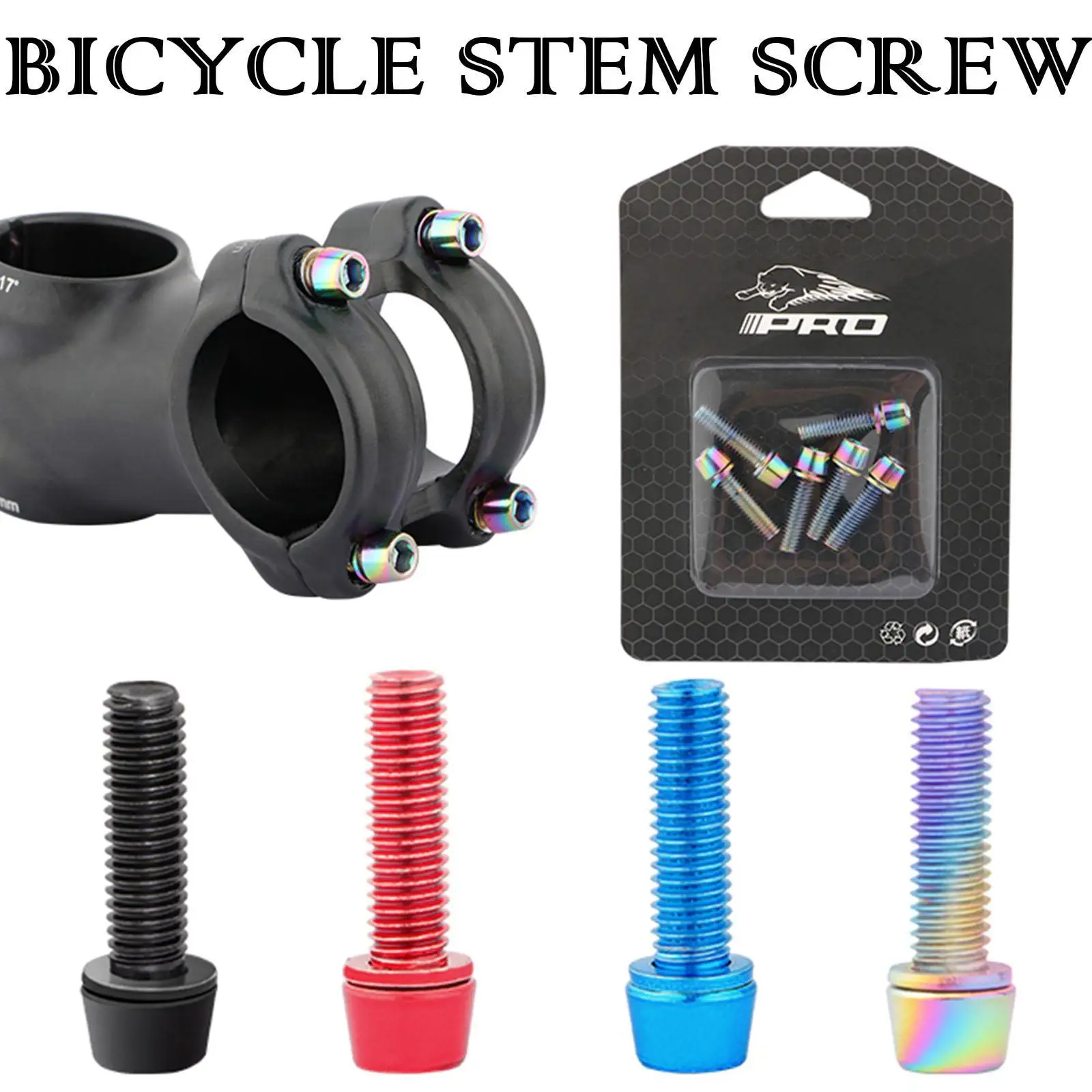 6pcs/set Bicycle Handlebar Screws MTB Road Titanium-plated Colorful Stainless Steel Bike Screws M5*18MM Bicycle parts
6pcs/set Bicycle Handlebar Screws MTB Road Titanium-plated Colorful Stainless Steel Bike Screws M5*18MM Bicycle parts