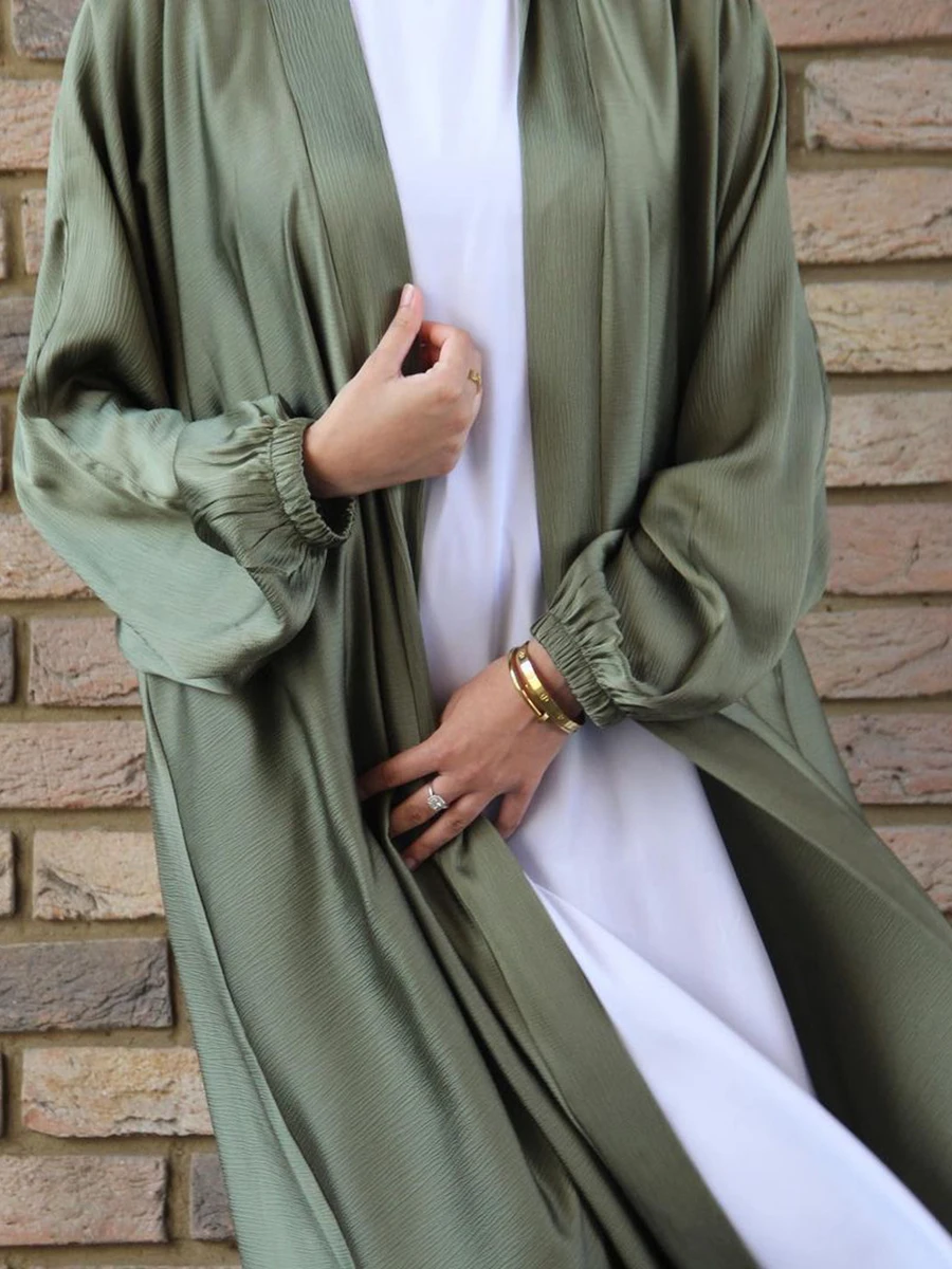 Eid Djellaba Women Abaya Dubai Soft Solid Puff Sleeves Muslim Dress Silky Kaftan Dubai Turkey Muslim Robe Islamic Abaya Cardigan
Eid Djellaba Women Abaya Dubai Soft Solid Puff Sleeves Muslim Dress Silky Kaftan Dubai Turkey Muslim Robe Islamic Abaya Cardigan