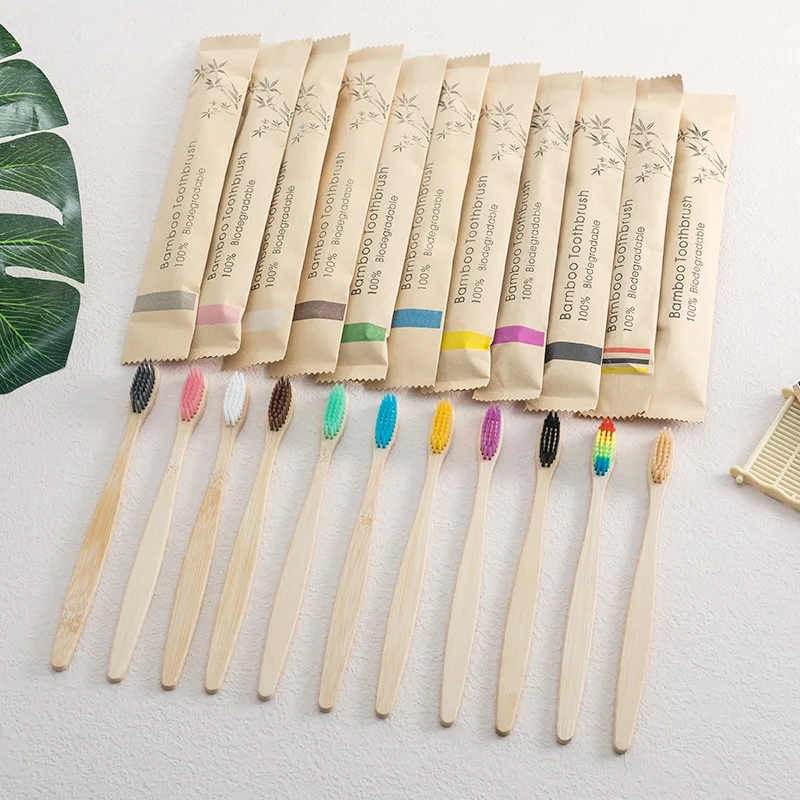 Disposable Bamboo Toothbrush Set 5pcs Single Cowhide Wrapped Natural and Environmentally Friendly Bamboo Toothbrush Tablet
Disposable Bamboo Toothbrush Set 5pcs Single Cowhide Wrapped Natural and Environmentally Friendly Bamboo Toothbrush Tablet