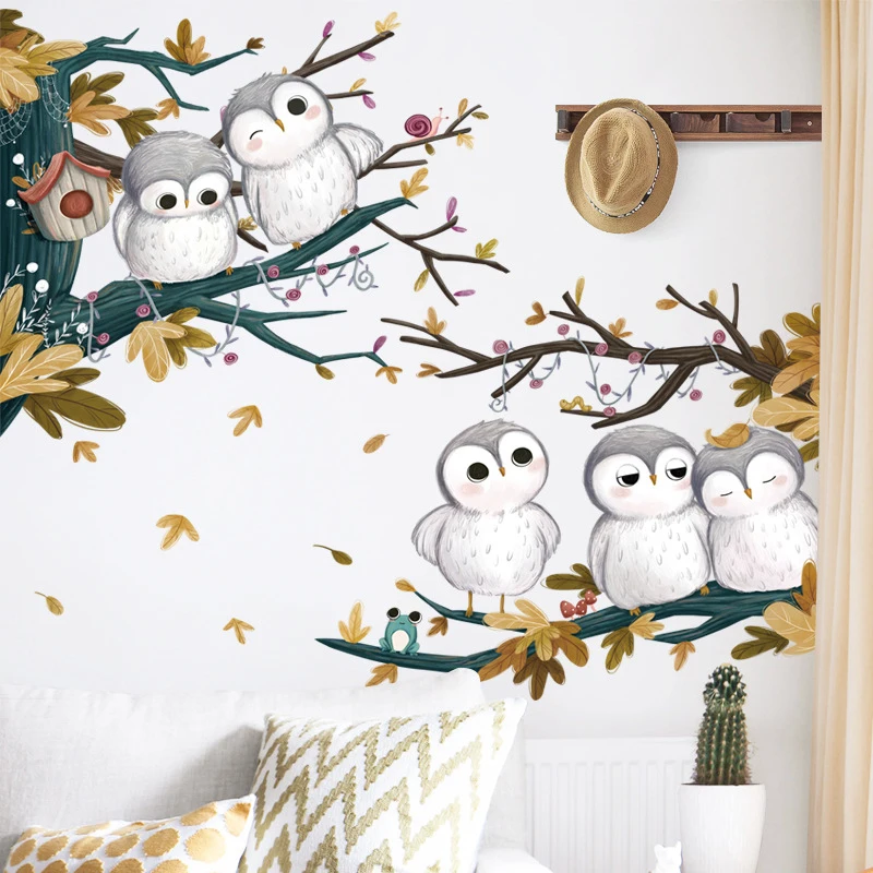 Cute Animal Owl Family Birds Wall Sticker DIY Children Kids Living Rooms Wall Decor Removable PVC Wall Decals Home Decoration
Cute Animal Owl Family Birds Wall Sticker DIY Children Kids Living Rooms Wall Decor Removable PVC Wall Decals Home Decoration