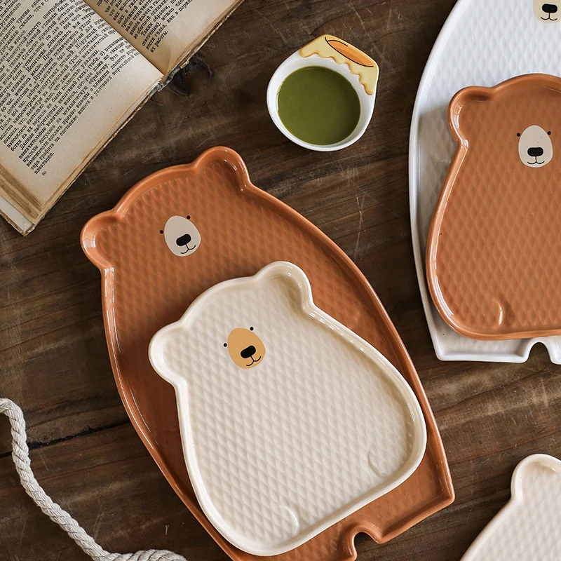 Ceramic Plate Bear Cartoon Cutlery Fruit Dessert Salad Children's Plate Steak Tray Fish Plate Home Dinnerware Set Soup Bowl 1pcs
Ceramic Plate Bear Cartoon Cutlery Fruit Dessert Salad Children's Plate Steak Tray Fish Plate Home Dinnerware Set Soup Bowl 1pcs